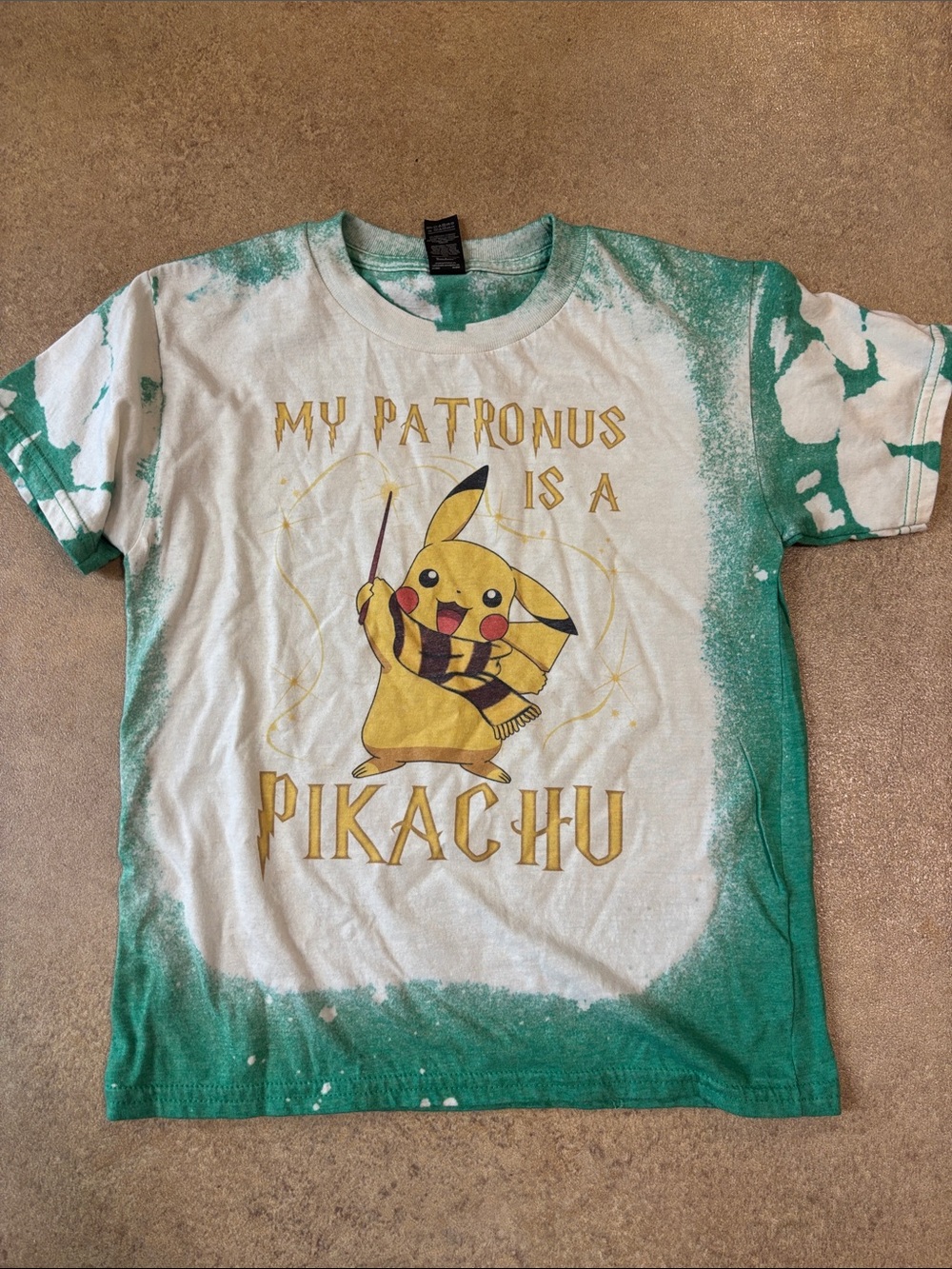 Pikachu Kids Graphic Tee - Green & White